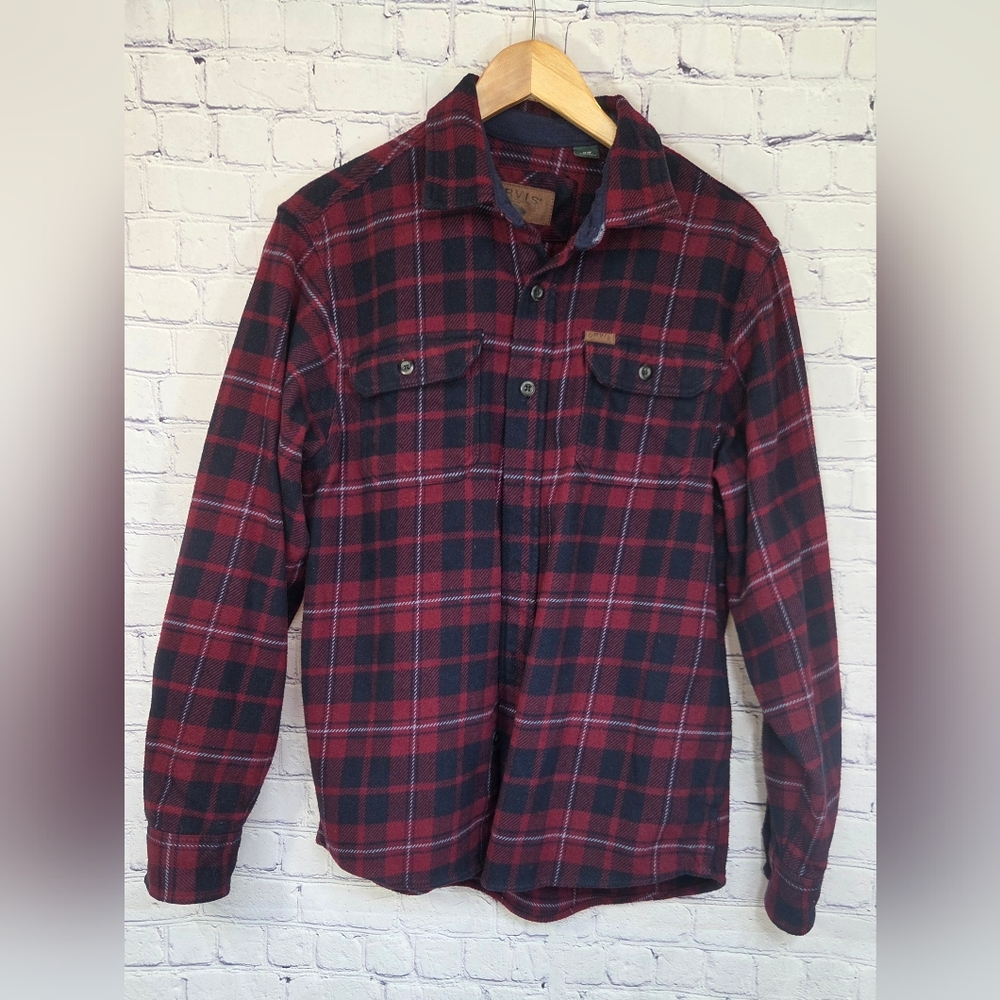 Orvis Red and Black Plaid Shirt